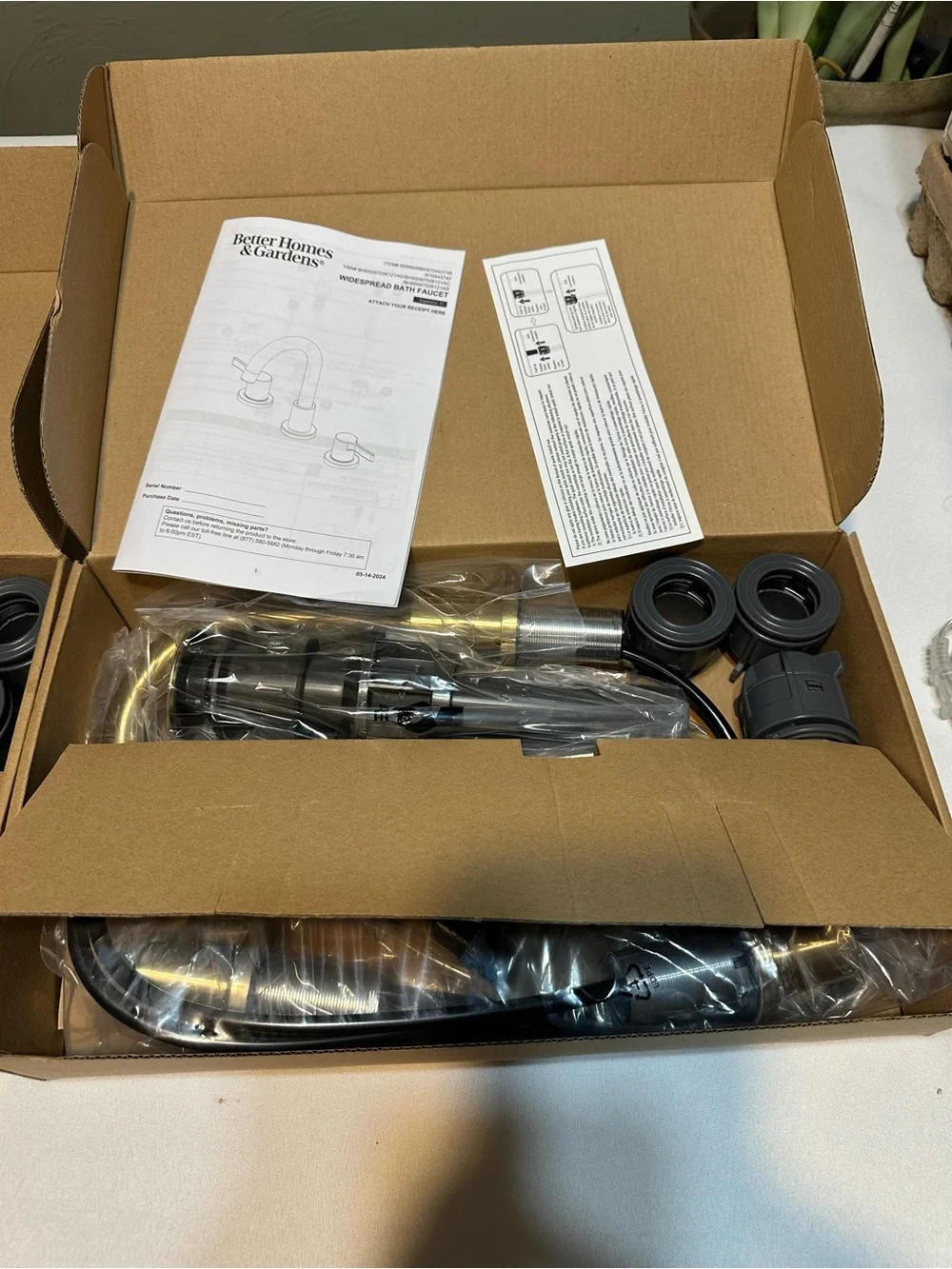 Better Homes And Gardens Brushed Brass Faucet Set (2)